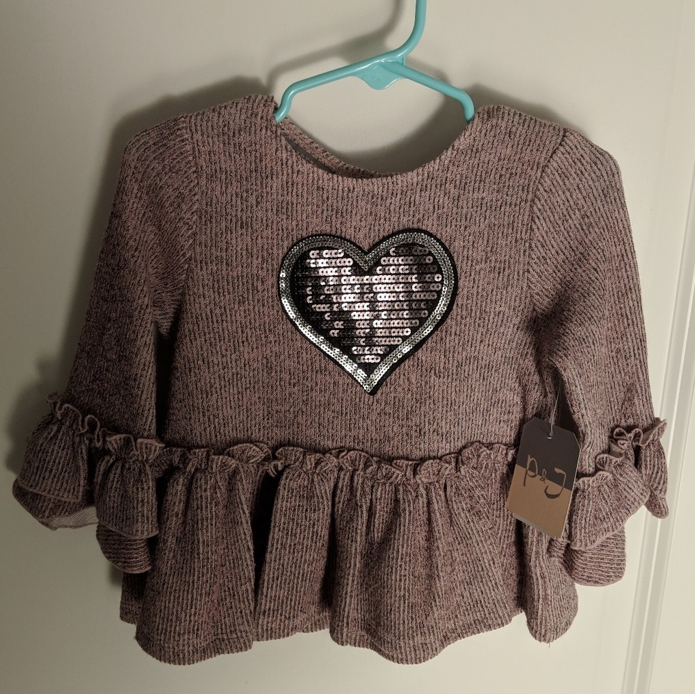 NWT p&j heart top